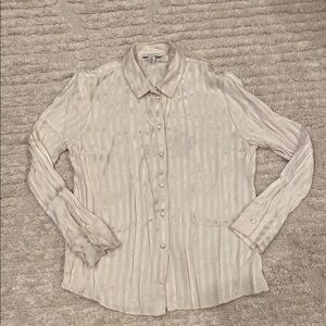 Topshop Off-White Button-Up Blouse